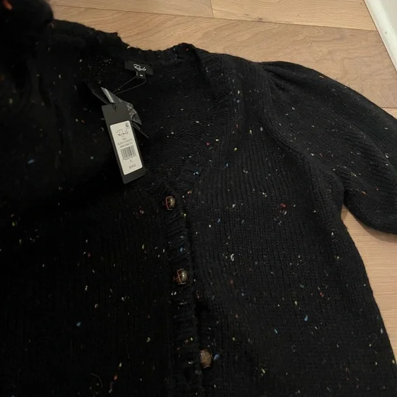 Rails Isla Black confetti Speckled wool blend Cardigan sweater - Picture 5 of 9